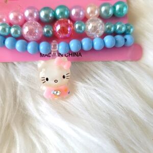 Hello Kitty Multicolor Beaded charm  Bracelet Kids new